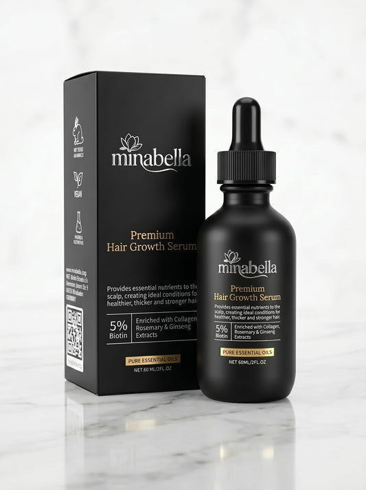 Premium Hair Growth Serum – 5% Biotin, Collagen & Rosemary | 60ml