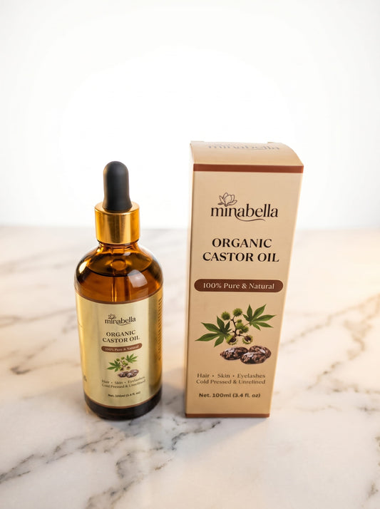 Organic Castor Oil – 100% Pure Cold Pressed | Lashes, Brows, Hair & Skin | 100ml